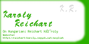 karoly reichart business card